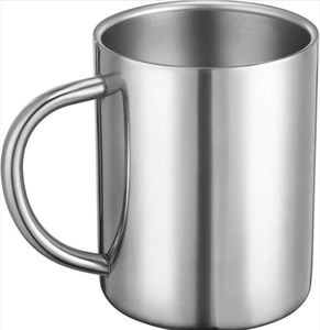 Stainless Steel Coffee <b>Mugs</b> Camping Double Wall BPA Free Metal Tea Cup Wide Handle - Product Image 1