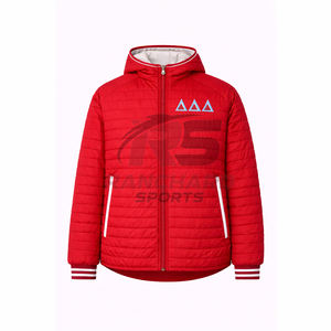 Chaqueta acolchada personalizada para fraternidad griega, chaqueta acolchada de invierno con logotipo bordado, fabricante de ropa griega al por mayor OEM - Product Image 1