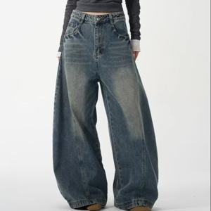 Pantalon cargo pour femme, taille haute, coupe ample, jambes larges, multi-poches, tendance, décontracté - Product Image 1