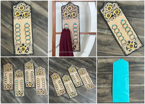 Porte-écharpe en cuir vintage fait à la main avec un design multi-anneaux pour l'organisation du placard, accessoire de rangement décoratif et durable - Product Image 3