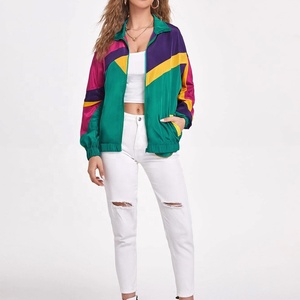 2026 Custom Wholesale Color Block Windbreaker Nylon <b>Jacket</b> Clothing Women <b>Jacket</b> Windbreaker Women Custom <b>Jackets</b> - Product Image 3