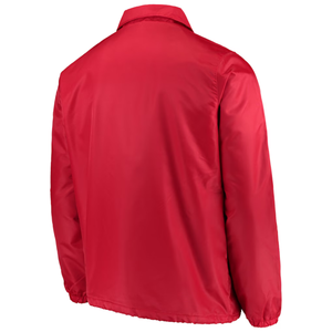 เสื้อแจ็คเก็ตกันลมแบบสั่งทำพิเศษสำหรับฤดูหนาวปี 2025 สำหรับผู้ชาย สีแดงรุ่นเรดเดอะเจเนอรัลโค้ช แบบติดกระดุมเต็มตัว - Product Image 6