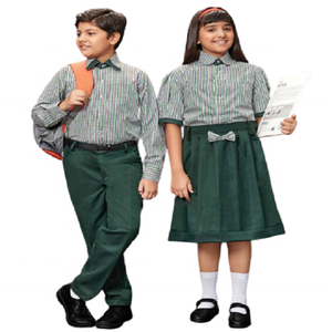 Conjunto de vestido de uniformes escolares al por mayor, camisa de manga larga para niños, pantalón, camisa de manga corta para niñas, parodia plisada - Product Image 6