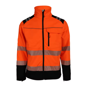 Chaqueta de Seguridad de Alta Visibilidad Naranja, Impermeable, Reflectante, para Trabajo Industrial, Protección, Construcción y Uso General - Product Image 1
