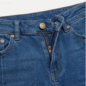 Minifalda de Mezclilla de Cintura Alta para Mujer, Estilo Lápiz con Abertura Lateral, Color Sólido Informal para Usar en Todas las Estaciones - Product Image 4