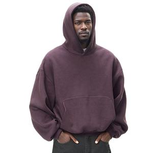 เสื้อฮู้ดดี้ผู้ชายทรงบ็อกซี่แบบครอป ผ้าคอตตอน 100% คุณภาพสูง ถักทอสำหรับฤดูหนาว ซักย้อมแบบแอซิดวอช พิมพ์ลายกราฟิกตามสั่ง หนา 600gsm พรีเมียม - Product Image 1