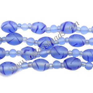 Best Price on Handmade Indian 4-11mm Semi-Fancy <b>Glass</b> <b>Beads</b> Multi-Strand <b>Lampwork</b> & <b>Crystal</b> Blue Mixed Size - Product Image 1