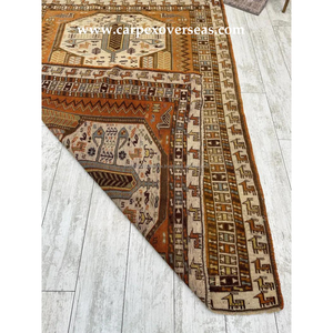 Alfombra de lana persa auténtica de diseño Tribal de alta calidad, tamaño personalizado para acampar, ejercicio, oración, uso antideslizante y apto para mascotas - Product Image 4