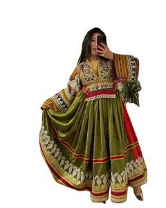 Exclusivo vestido tradicional afgano Kuchi Tribal de manga larga al por mayor moda étnica de Afganistán Detalles bordados - Product Image 1