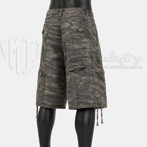 Pantalones Cortos de Mezclilla para Hombre, Estilo Cargo, con Logotipo Frontal, Holgados, con Múltiples Bolsillos - Product Image 5