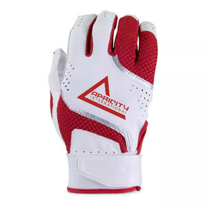Adjustable Strap Leather Baseball Batting Gloves Customizable Hook Loop Closure Strong Palm <b>Grip</b> Moisture <b>Control</b> Lightweight - Product Image 4
