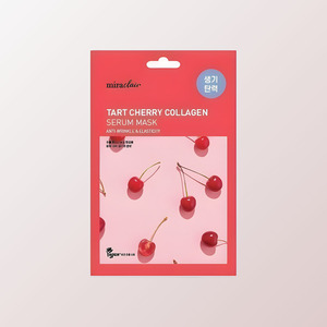 Masque facial au collagène Miracleare, masque en feuille au collagène et à la cerise acidulée, 23 ml - Product Image 1