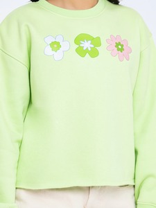 Premium Women's 100% Polyester Knitted Sweatshirts Stylish Pullovers with Front Logo Printed ODM Wholesale Clothing for Winter - Product Image 3