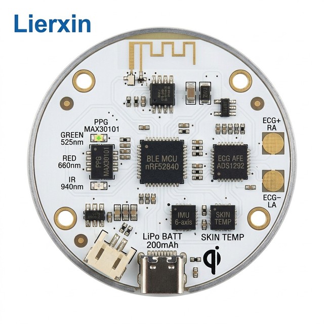 Aluminum Base Ultra-Thin Wearable Medical ECG Heart Rate Monitor PCB PPG SpO2 Smart Watch Health Tracker ENIG Surface