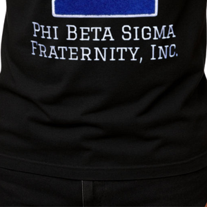T-shirt en chenille Phi Beta Sigma Big Sigma noir pour homme, avec lettres grecques, vêtement de fraternité haut de gamme, manches courtes, coupe classique - Product Image 5
