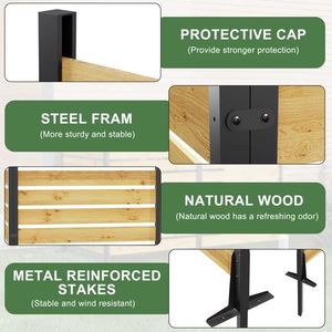 Schermo per la privacy in legno di cedro da 55x38,5 pollici per esterni, ideale per recinzioni di attrezzature da piscina, pareti per la privacy dei contenitori per rifiuti e recinzioni in legno - Product Image 4