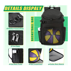 Sac de sport personnalisé pour équipement de basketball en gros avec compartiment ventilé pour chaussures – Fournisseur OEM - Product Image 6