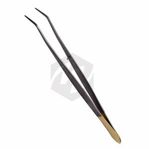 Pinzas Meriam Personalizadas de 16 cm con Punta Angulada Serrada, Pinzas Quirúrgicas Dentales para Algodón, Instrumento de Precisión de Acero Inoxidable - Product Image 2