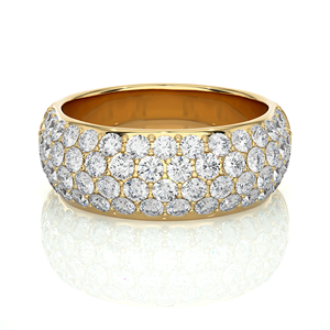 Bague en diamant cultivé en laboratoire certifiée IGI et pureté VVS, or 18 carats, diamant rond de 1,88 carat en 58 pierres de diamant - Product Image 5