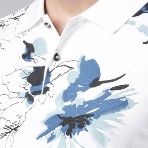 เสื้อโปโลผ้าฝ้ายลายทางถัก คอปกโปโล แขนสั้น สำหรับผู้ชาย พร้อมลายปักผ้าถักแบบคลาสสิก - Product Image 6