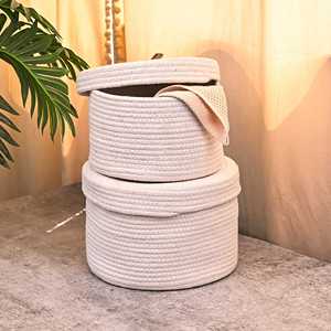 Sustainable Jute Storage <b>Bins</b> – Biodegradable Natural Fiber Organizer for Eco Friendly Lifestyle - Product Image 1