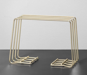 Porte-serviettes créatif en fer à 2 fentes avec base ronde, distributeur de papier en cuivre rose doré pour comptoir de cuisine - Product Image 2