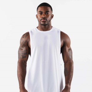 Débardeurs de sport athlétiques pour hommes, 100 % polyester, personnalisés, pour la gym et le fitness, été, sans manches. - Product Image 2