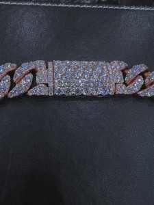 Cadena Cubana de Plata de Ley 925 Bañada en Oro con Moissanita, Estilo Hiphop, Certificada por GRA, Collares para Fiesta - Product Image 4