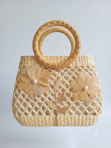 Bolso Bandolera de Paja Estilo Bohemio Catarina de 99 GOLD DATA, Diseño Vintage con Cierre, Ecológico, Mini Bolso de Mujer de 500 ml - Product Image 5