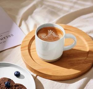 Juego de Tazas de Café de Cerámica Minimalistas con Acabado Moteado, Diseño de Base Natural, Asa Resistente para Uso Diario de Té y Café - Product Image 4