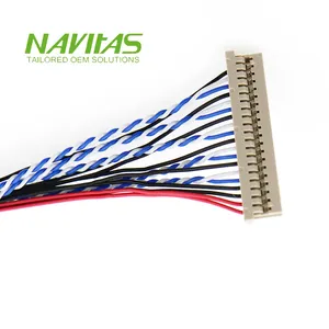20针LVDS电缆1.25毫米电气HRS DF14连接器JAE FI-X20HL电缆组件