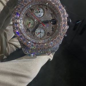 Reloj de Diamantes VVS de Alta Calidad, Nuevo, con Diamantes Cultivados en Laboratorio, Joyería de Moda, Reloj con Incrustaciones de Diamantes - Product Image 2