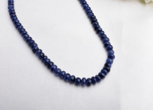 ลูกปัดไพลินสีน้ำเงินธรรมชาติขัดเรียบสำหรับทำเครื่องประดับอัญมณีชั้นดี สร้อยคอ - Product Image 6