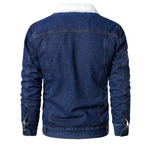 Bonne qualité personnalisé décontracté mince à manches longues High Street 100% coton Denim veste hommes déchiré Biker Style classique Vintage bleu - Product Image 2