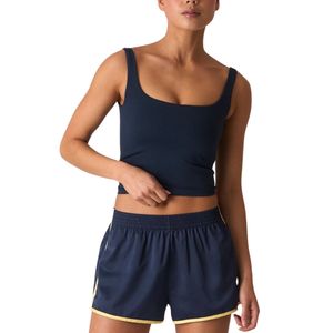 Custom Wholesale Women Sleek Square Neck Crop Tank <b>Top</b> Soft Stretch Slim Fit Casual Summer Camisole Activewear - Product Image 5