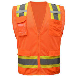 Gilets de sécurité réfléchissants haute visibilité avec poches zippées, couleur personnalisée, prix de gros - Product Image 1