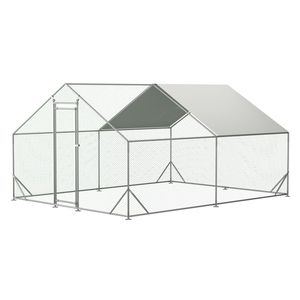 Corral Grande Impermeable de Alambre Galvanizado para Aves de Corral, Gallinas y Pollos; Corral Metálico para Conejos y Patos - Product Image 1