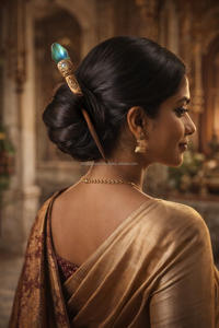 Accesorio para el Cabello Hecho a Mano con Labradorita en Forma de Nube, Estilo Boho, para Mujer, Piedra Curativa de Cristal, Adorno para el Cabello, Figura Decorativa para Año Nuevo, Gujarat - Product Image 3