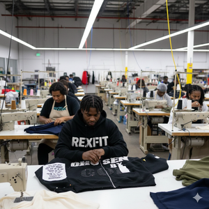 Sweat à capuche zippé personnalisé pour homme en molleton bouclette 400 GSM, coupe ample, broderie vieillie, style streetwear, avec strass - Product Image 6