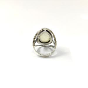 Bague unisexe en argent sterling 925 avec pierre de lune, sertie en bélière, style classique, mariage, nouveau design magnifique, offre exclusive ! - Product Image 4