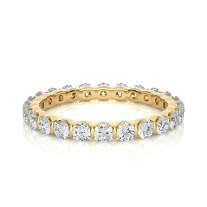 Bague en or massif 18 carats avec 24 pierres de diamant de laboratoire taille ronde 1,09 carat certifiées IGI pour femmes - Product Image 5