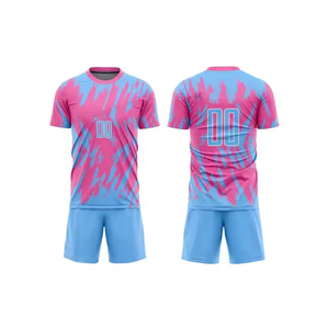 Ensemble de maillots de football vert personnalisé à manches courtes, uniforme de football 100% polyester, séchage rapide, kit d'équipe - Product Image 3