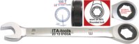 Llave combinada de doble extremo con carraca de 100T, métrica, OEM, con función antideslizante y extremos planos con 80% de redondeo