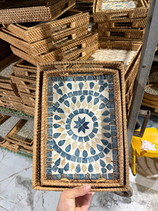 Washable Eco-Friendly Multifunction <b>Vegetable</b> <b>Storage</b> Tray <b>Basket</b> Oval Rectangular Bread Tray Vintage Bread Display Bamboo Fruit - Product Image 3