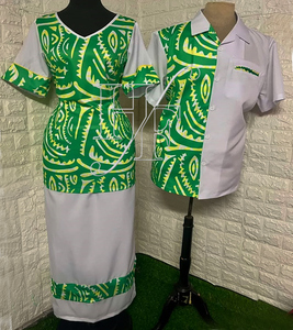 ชุดมูมูลายดอกไม้ฮาวายแบบสั่งทำพิเศษสำหรับผู้หญิง เสื้อเชิ้ตอโลฮ่าลำลองสำหรับผู้ชาย ชุดคู่รักสไตล์โพลีนีเซียน - Product Image 2