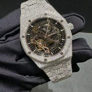 Reloj Unisex de Moissanita Helada Más Vendido, 40mm, Aleación, Fecha Automática, Diamante Incoloro de Alta Calidad, Estilo de Negocios, Venta al por Mayor - Product Image 1