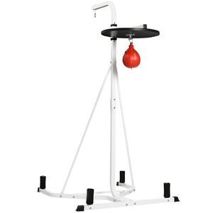2-in-1 Adjustable Height Punching Bag <b>Stand</b> for Home Gym Heavy Bag with <b>Weighted</b> Base & Speed Bag Freestanding Made PU Leather - Product Image 1
