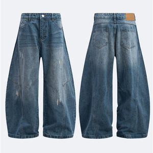 Pantalones Vaqueros Anchos Personalizados para Hombre, Estilo Baggy, Acabado Ácido, Desgastados - Product Image 3