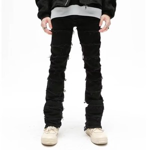 Jogging pour hommes avec logo personnalisé, effet délavé, 100% coton, style décontracté vintage streetwear, fabricant OEM - Product Image 4