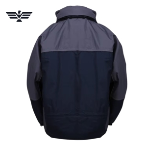Veste de travail personnalisée bicolore en coton ignifuge, imprimée en sérigraphie, pour hommes, résistante, coupe-vent et de sécurité - Product Image 2